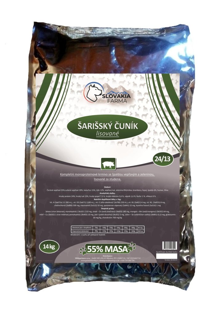 Lisované Granule Slovakia Farma - Premium Adult 26/14 - 14 kg