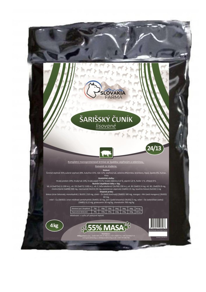Lisované Granule Slovakia Farma - Premium Adult 26/14 - 4 kg