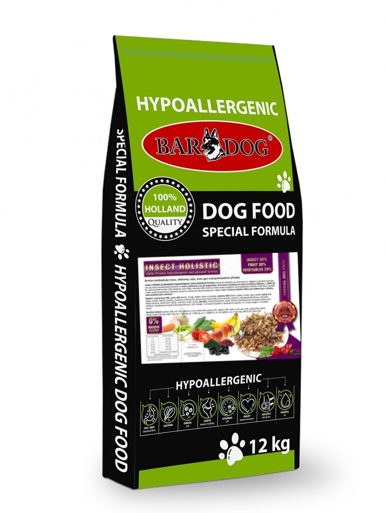 Bardog Hypoalergenní grain free granule Insect Holistic 12 kg