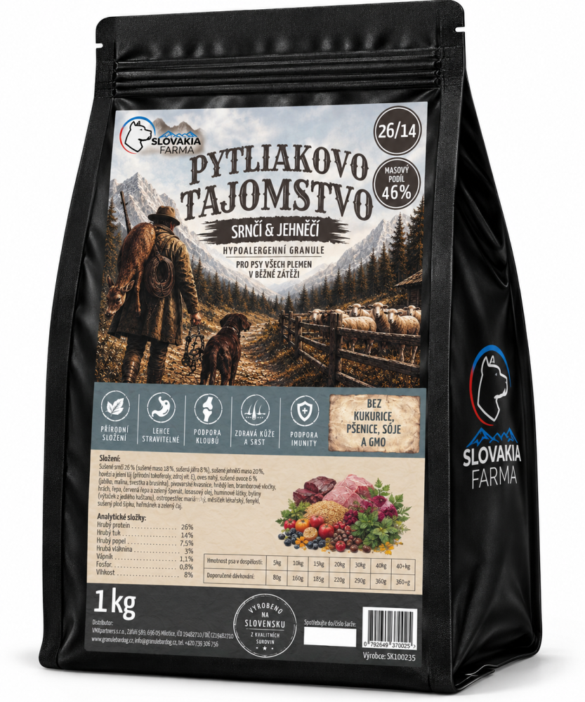 Hypoalergenní granule SlovakiaFarma Pytliakovo tajomstvo 26/14 - 1 kg