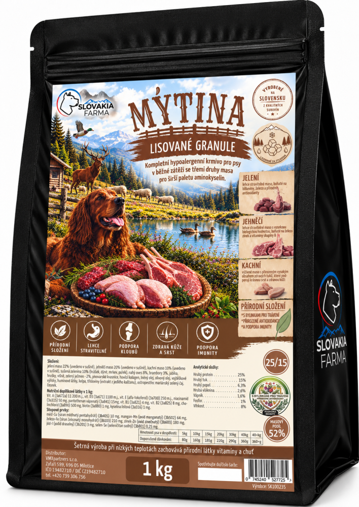 Lisované Granule Slovakia Farma - Mýtina 25/15 - 1 kg