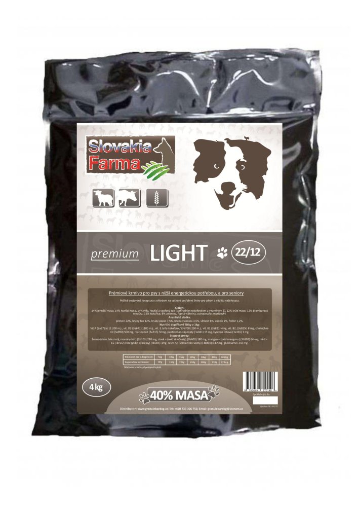 Granule Slovakia Farma Premium - Light 22/12 - 4 kg