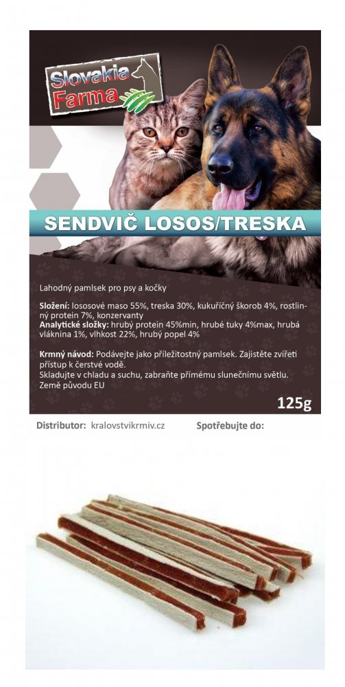 Sendvič losos/treska 125g