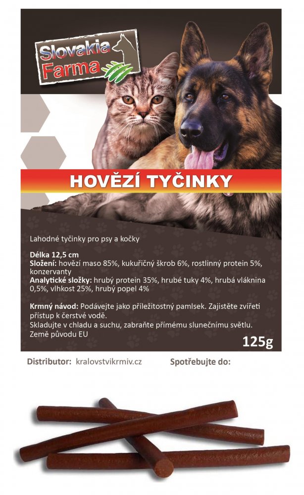 Hovězí tyčinky 125g