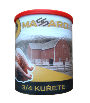 Konzerva SlovakiaFarma Massaro 3/4 kuřete – balení 800 g