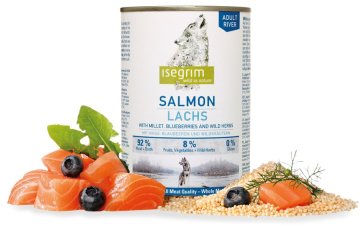 ISEGRIM Adult River: losos s prosom a čučoriedkami 400 g