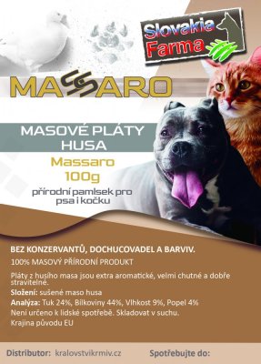 Masové husí plátky SlovakiaFarma Massaro 100 g