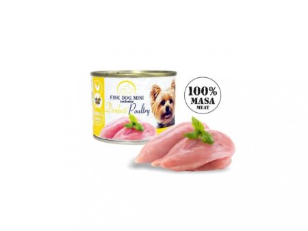 Fine Dog MINI Exclusive konzerva pro psy drůbeží 100% masa 200g