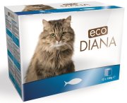 Diana Eco kapsičky rybie kúsky v omáčke 12×100 g – zdravá strava pre mačky | KráľovstvoKrmív.sk