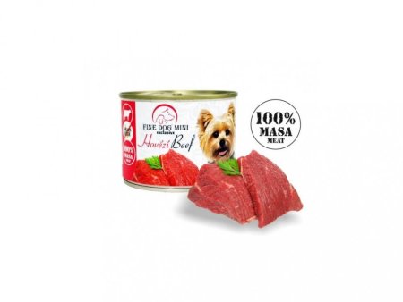 Fine Dog MINI Exclusive konzerva pro psy hovězí 100% masa 200g