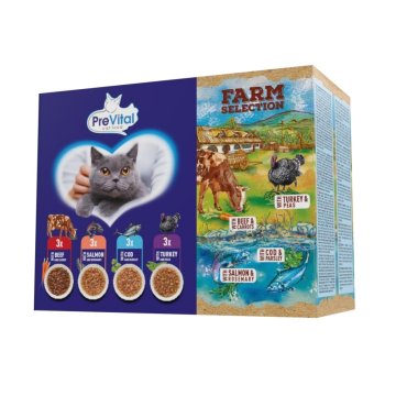 Prevital Farm Selection mačka mix mäsa a rýb v omáčke, vrecko 85 g (12 pack) GranuleBardog