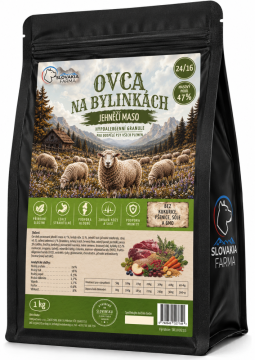 Hypoalergenní Granule Slovakia Farma - Ovca na bylinkách 24/16 - Hmotnost: 4 kg