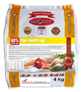 Lisované granule za studena Top Puppy 60 - Hmotnosť: 4 kg