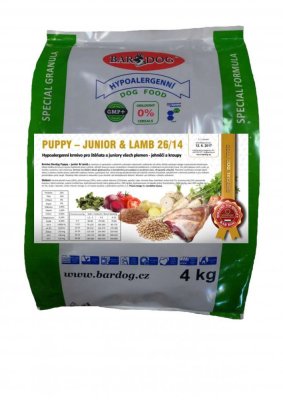 Hypoalergenné granule Puppy Junior Lamb 26/14 - Hmotnosť: 4 kg