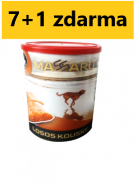 Konzerva SlovakiaFarma Massaro Losos kousky - Hmotnost: 8 x 800g
