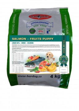 Holistické granule Bardog Salmon Fruits Puppy - Hmotnosť: 12 kg