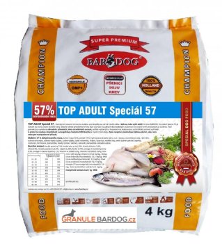 Lisované granule BARDOG TOP ADULT Speciál 57 4 kg