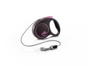 Vodítko Flexi Black Design M 5m (max 20kg) lanko ružové