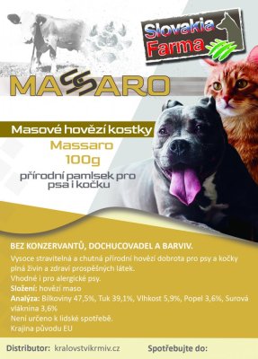 Masové hovězí kostky SlovakiaFarma Massaro 100g