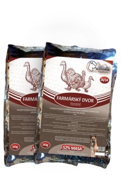 Lisované hypoalergenní Granule Slovakia Farma - Farmárský dvor 26/14 - Hmotnost: 2 x 14 kg