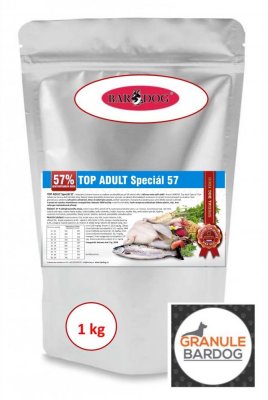 Lisované granule BARDOG TOP ADULT Speciál 57 - Hmotnost: 4 kg