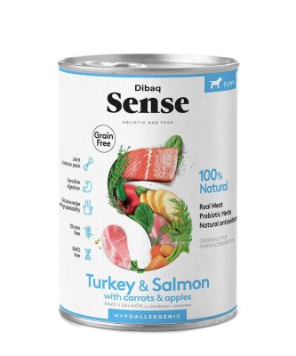 SENSE Konzerva Puppy Turkey & Salmon 380g