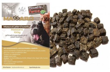 Masové jelení kocky SlovakiaFarma Massaro 100g