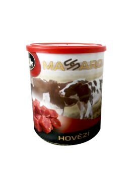 Konzerva SlovakiaFarma Massaro Hovězí kostky – balení 800 g
