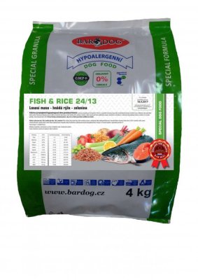 Hypoalergenní granule Fish rice 24/13 - Hmotnost: 4 kg