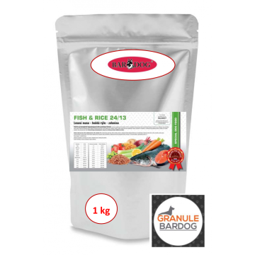 Hypoalergenní granule Fish rice 24/13 - Hmotnost: 1 kg