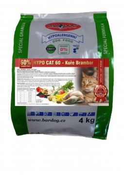 Hypoalergenní granule pro kočky Hypo Cat 60 - Kuře Brambor 32/16 - Hmotnost: 1 kg