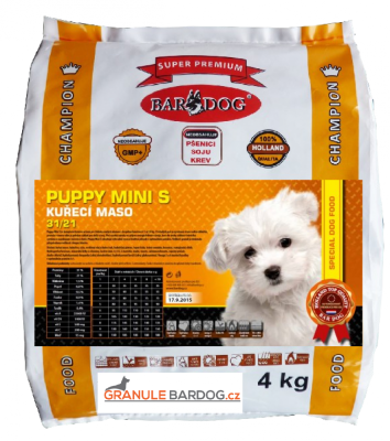 Super prémiové granule Puppy Mini S 31/21 - Hmotnosť: 1 kg
