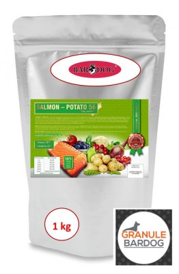 Bardog Hypoalergenní Lisované granule Salmon Potato 56 - Hmotnost: 12 kg