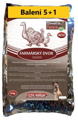 Lisované hypoalergenní Granule Slovakia Farma - Farmárský dvor 26/14 - 14 kg - balení 5+1