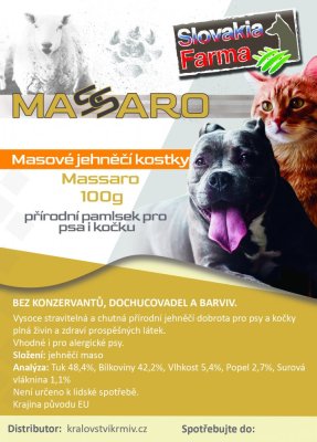 Masové jehněčí kostky SlovakiaFarma Massaro 100g