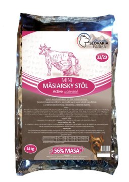 Lisované hypoalergenní Granule Slovakia Farma - Mäsiarsky stôl Mini  33/20 - Hmotnost: 14 kg