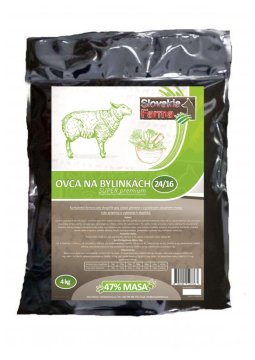 Hypoalergenné Granule Slovakia Farma - Ovca na bylinkách 24/16 - 4 kg