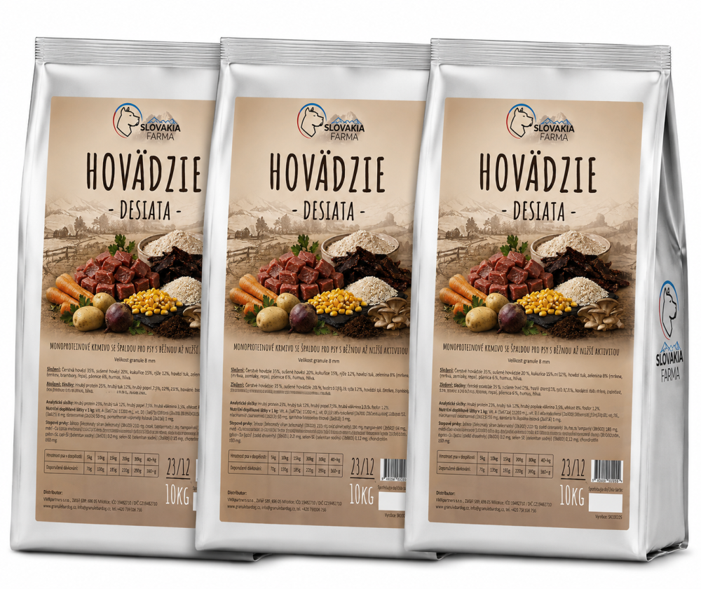 Slovakia Farma Hovädzie Desiata 23/12 – výhodné balení 3× 10 kg