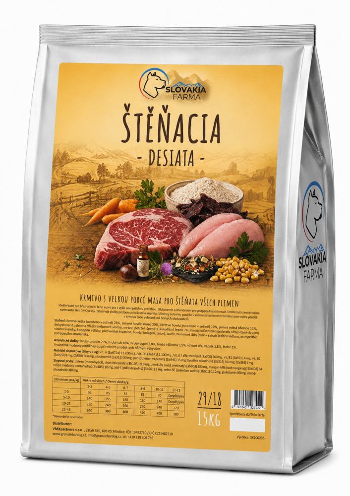 Granule Slovakia Farma - Šteňacia Desiata29/18 - 15 kg