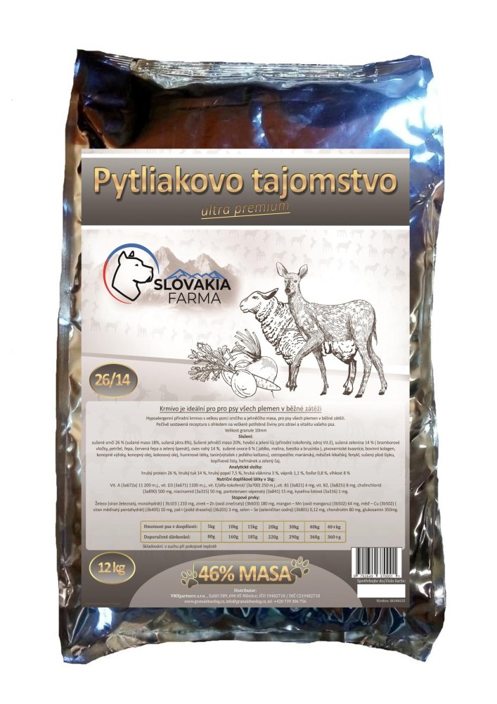 Hypoalergenní Granule SlovakiaFarma Pytliakovo tajomstvo 26/14 -12 kg