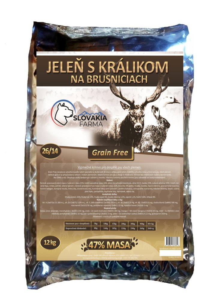 SlovakiaFarma Jelen s králíkem na brusinkách 12 kg