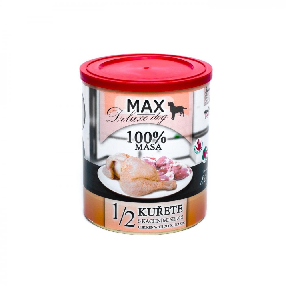 MAX 1/2 kuřete s kachními srdci 800g