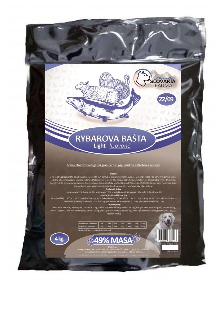 Granule SlovakiaFarma Rybarova bašta 22/09 4 kg