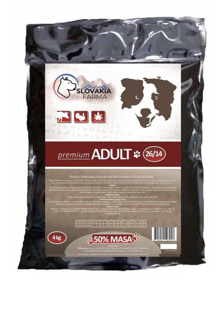 Granule Slovakia Farma Premium - Adult 26/14 - 4 kg