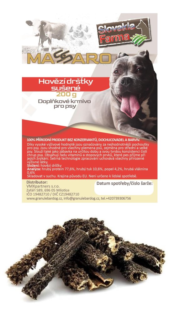 Sušené hovězí dršťky Stardog Massaro 200 g – přírodní pamlsek pro psy