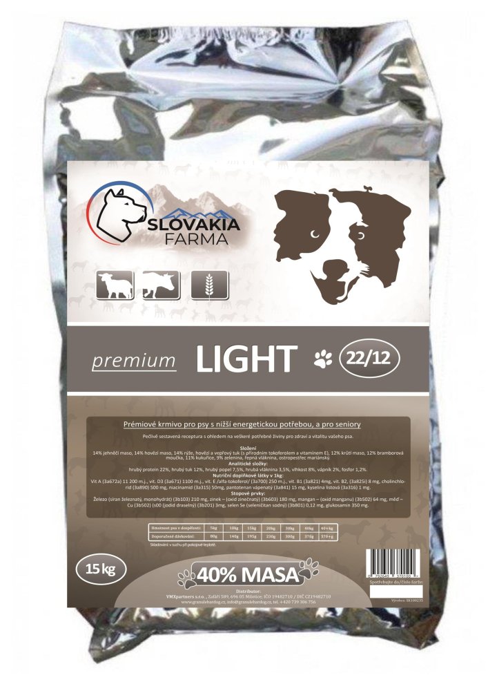 Granule Slovakia Farma Premium - Light 22/12 - 15 kg