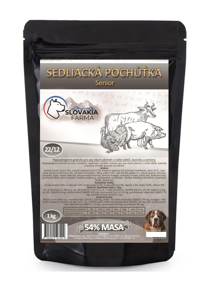 Hypoalergenní Granule Slovakia Farma - Sedliacká pochúťka Senior - 1 kg
