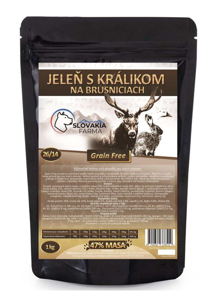 SlovakiaFarma Jelen s králíkem na brusinkách 1 kg