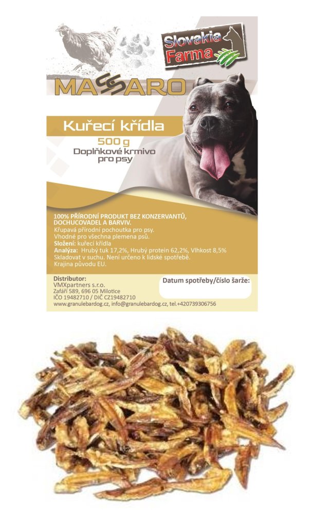 Sušená kuřecí křídla 500 g – SlovakiaFarma Massaro