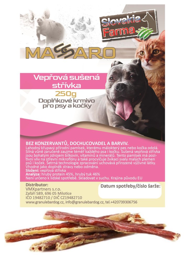 Vepřová střívka sušená 250 g – SlovakiaFarma Massaro